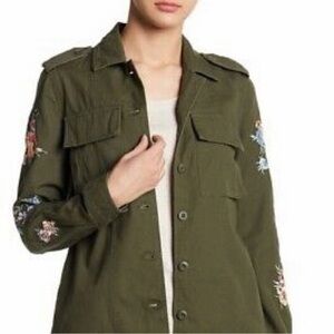 CoffeeShop “Future Fem” Embroidered Military Jacket – Size S – Like New